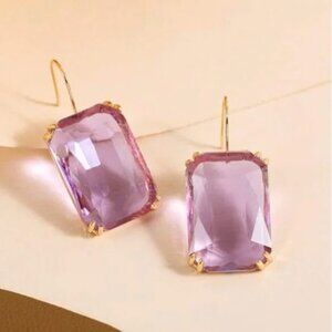 ⭐️❤️ FREE Baguette Large Drop Rock Hipster Chic Party Elegant Classy Earrings